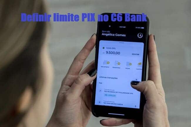 Os clientes do C6 Bank podem controlar o limite de PIX pelo App. Imagem: divulgação C6 Bank